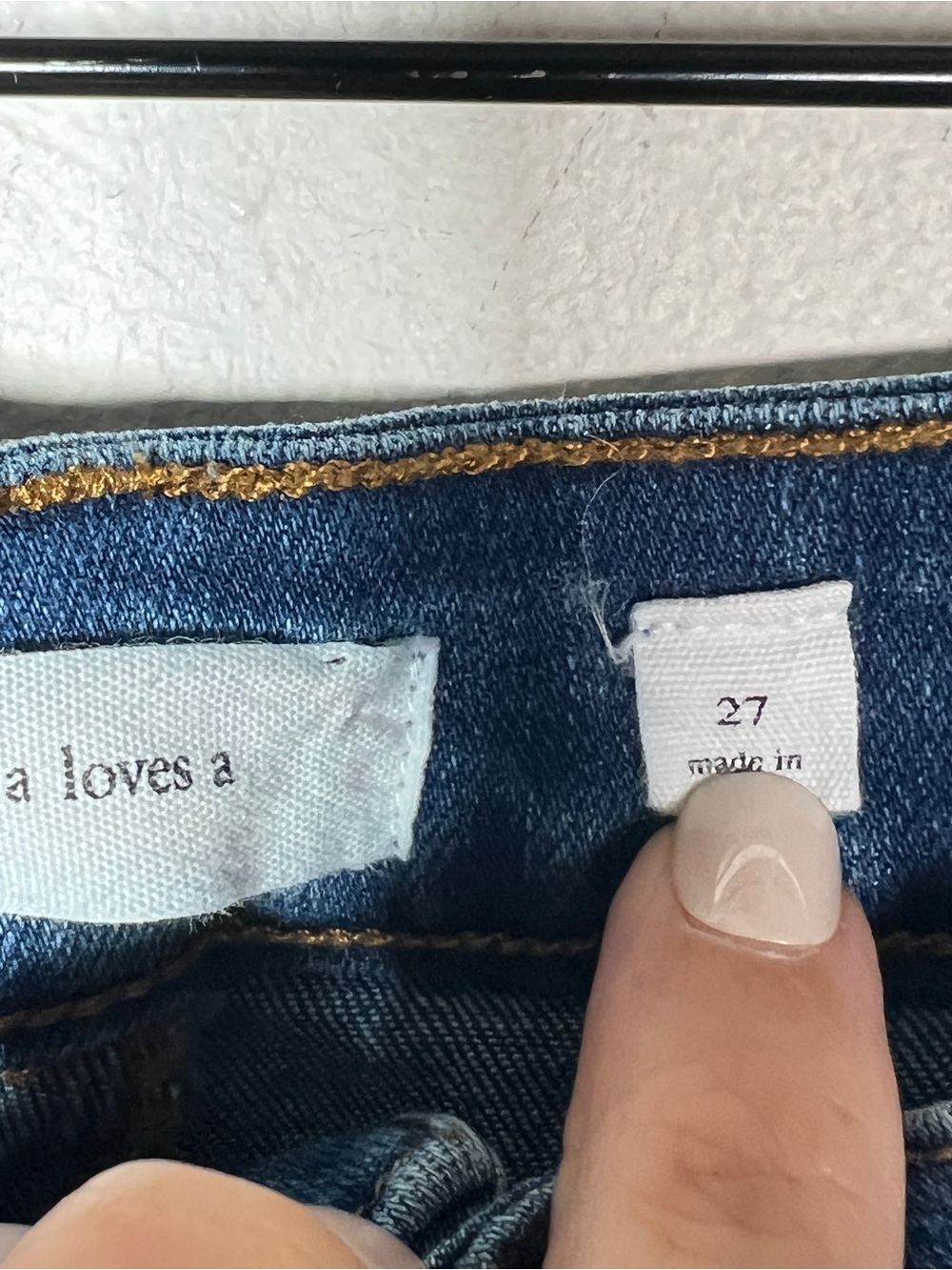 a loves a Wide Leg High-Rise Blue Denim Jeans size 27 B86 - Picture 2 of 4